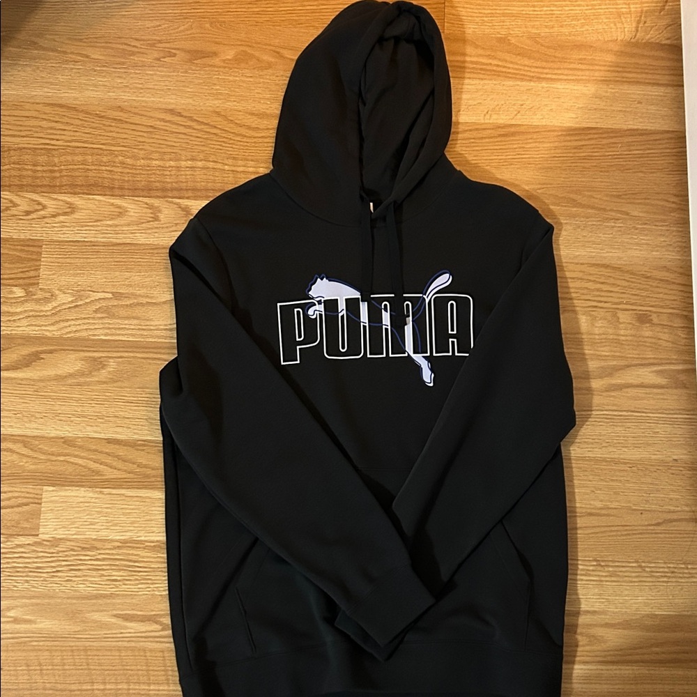 Puma Men's Black Logo Hoodie